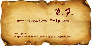 Martinkovics Frigyes névjegykártya